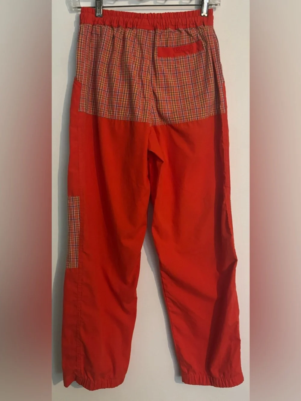 Vintage Salewa x La Mano Kids Red Plaid Hiking Pants Sz 152 (US 12/Large)